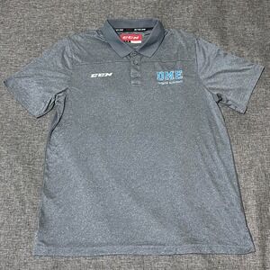 CCM Men's L Team Heathered Performance Polo Shirt DME Sports Academy
